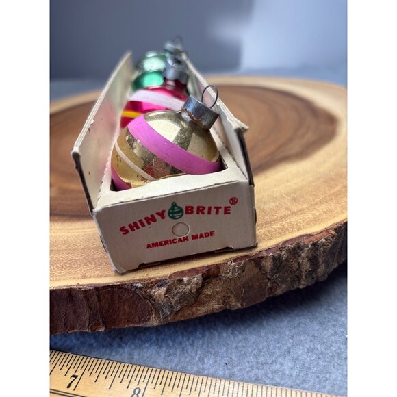 Shiny-Brite Glass Christmas Tree Ornaments Set Vintage - Picture 13 of 14